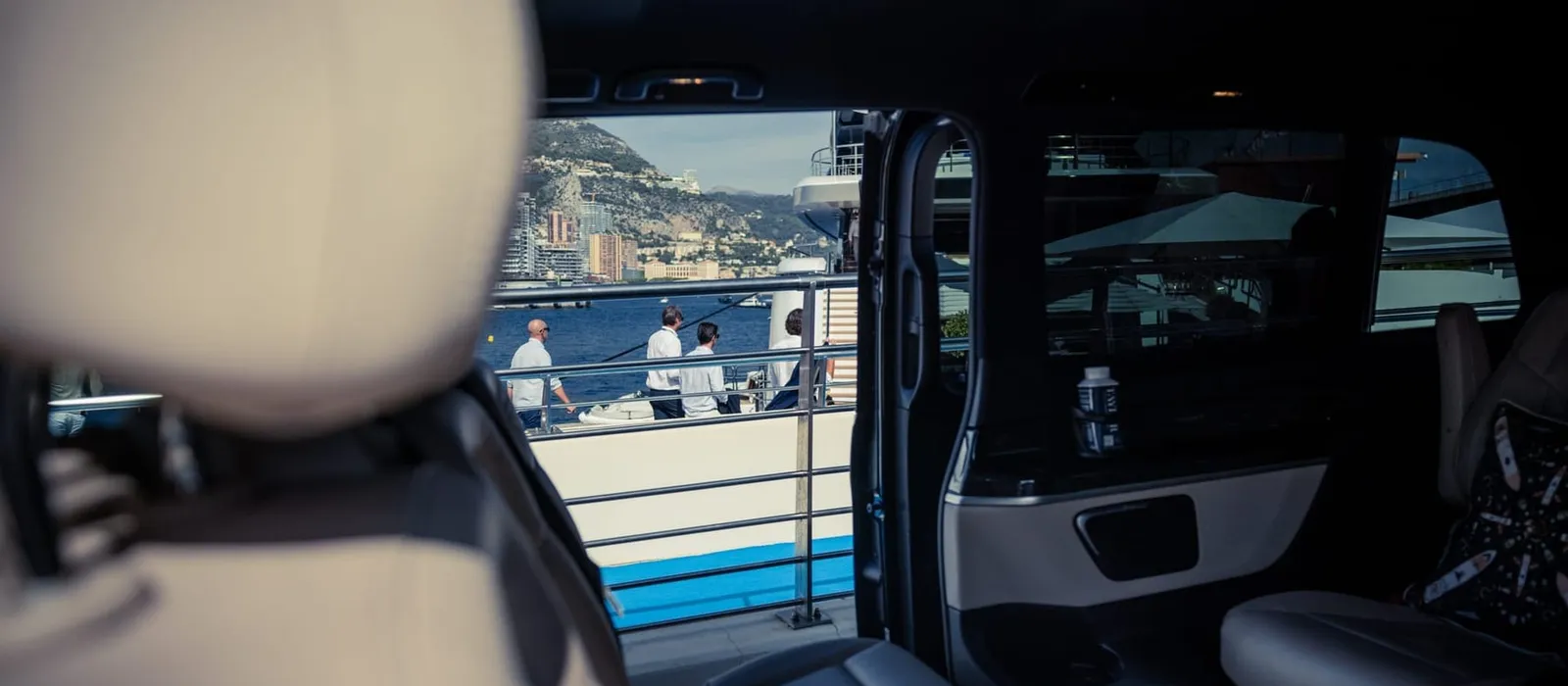 Luxury yachts moored at the Monaco Yacht Show
